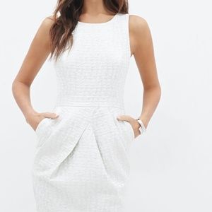White & Silver Sheath Dress